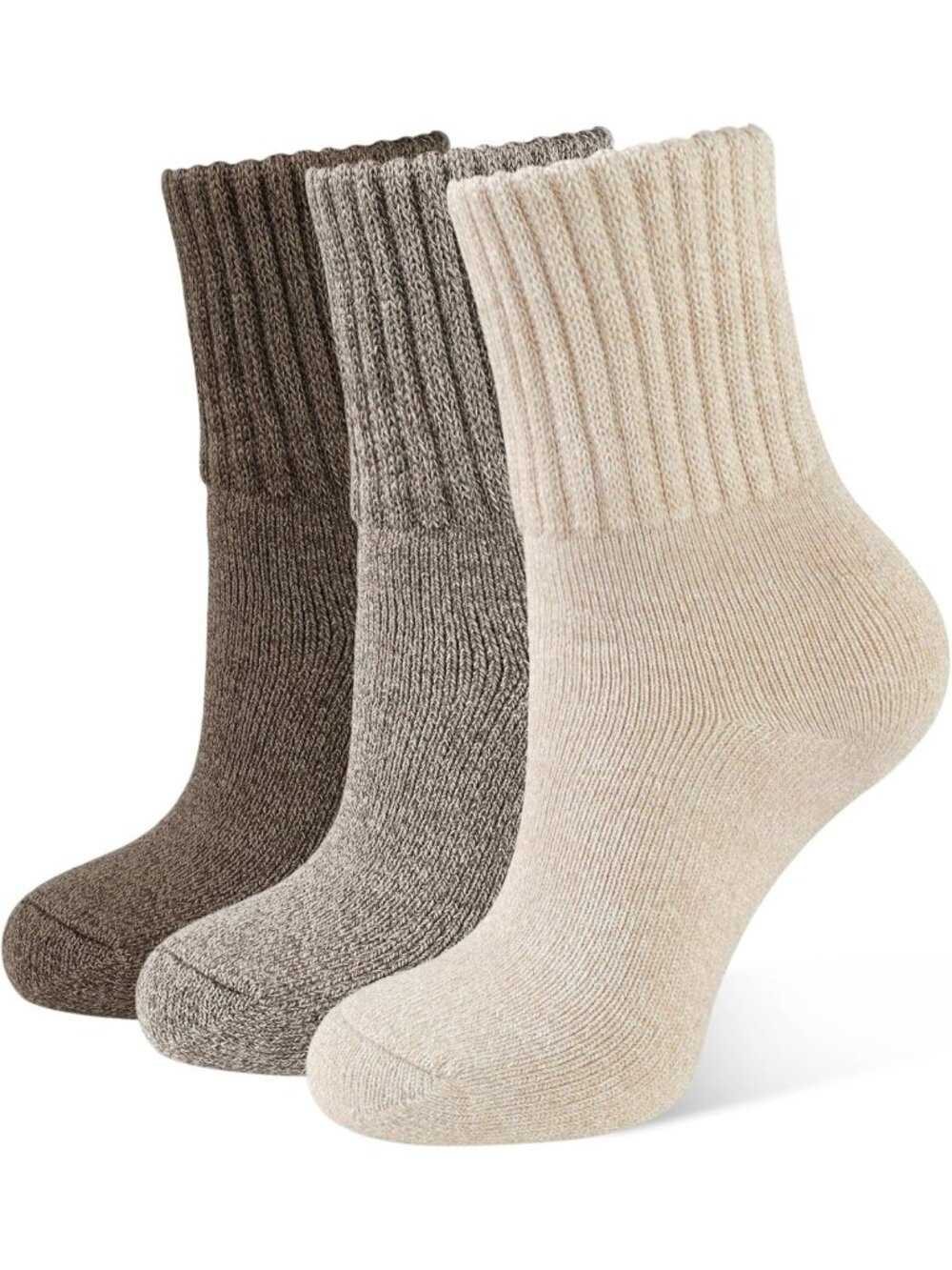 Cozy Thick Winter Boot Socks for Women - 3 Pairs of Warm Crew Socks